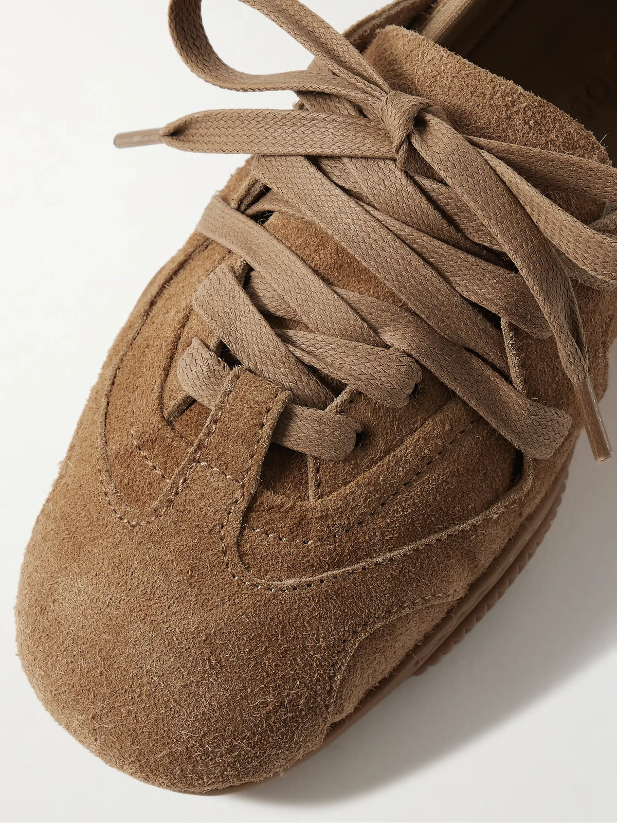 Leather-trimmed Paneled Suede Sneakers