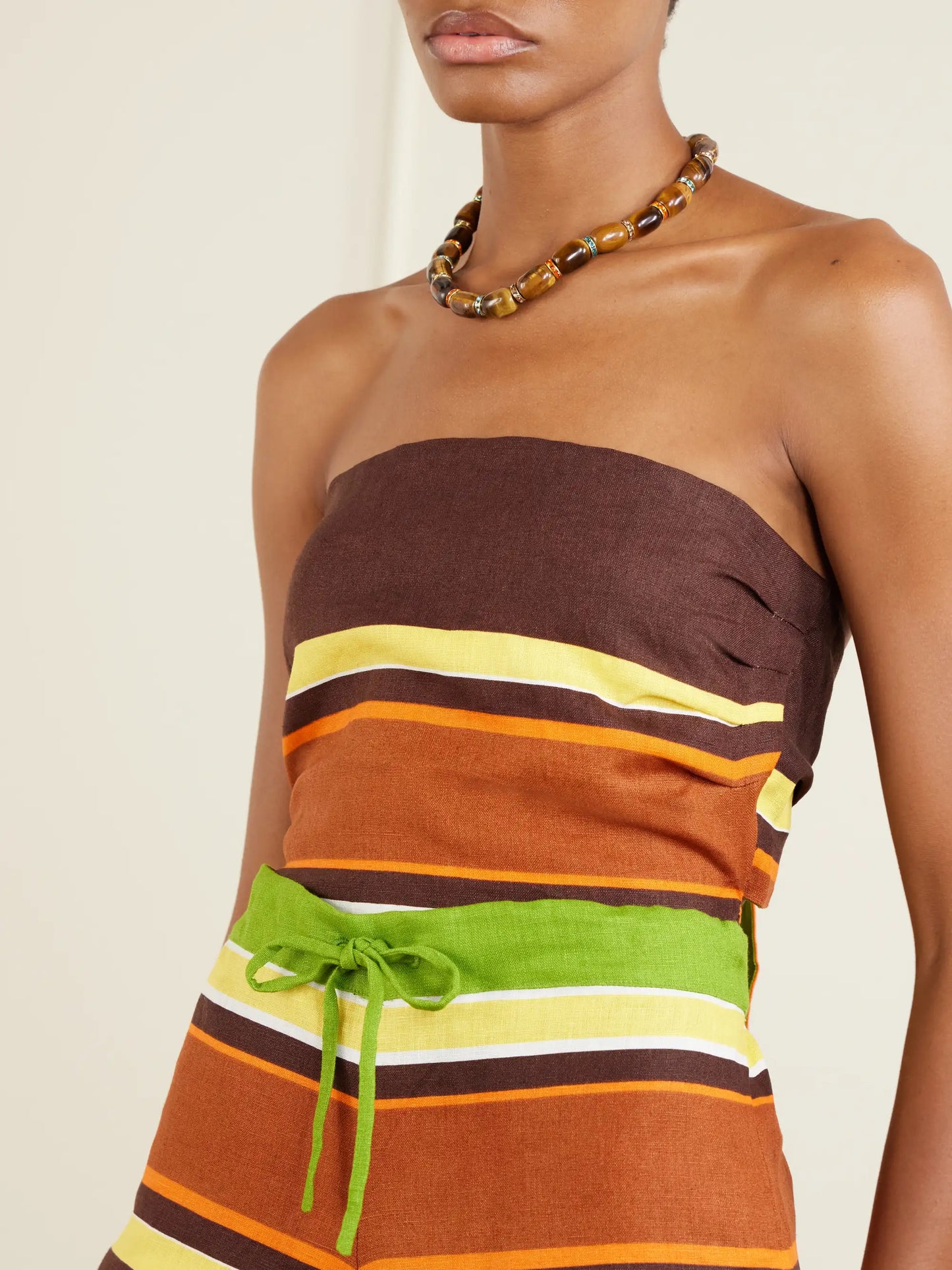 Miel Striped Linen Shorts