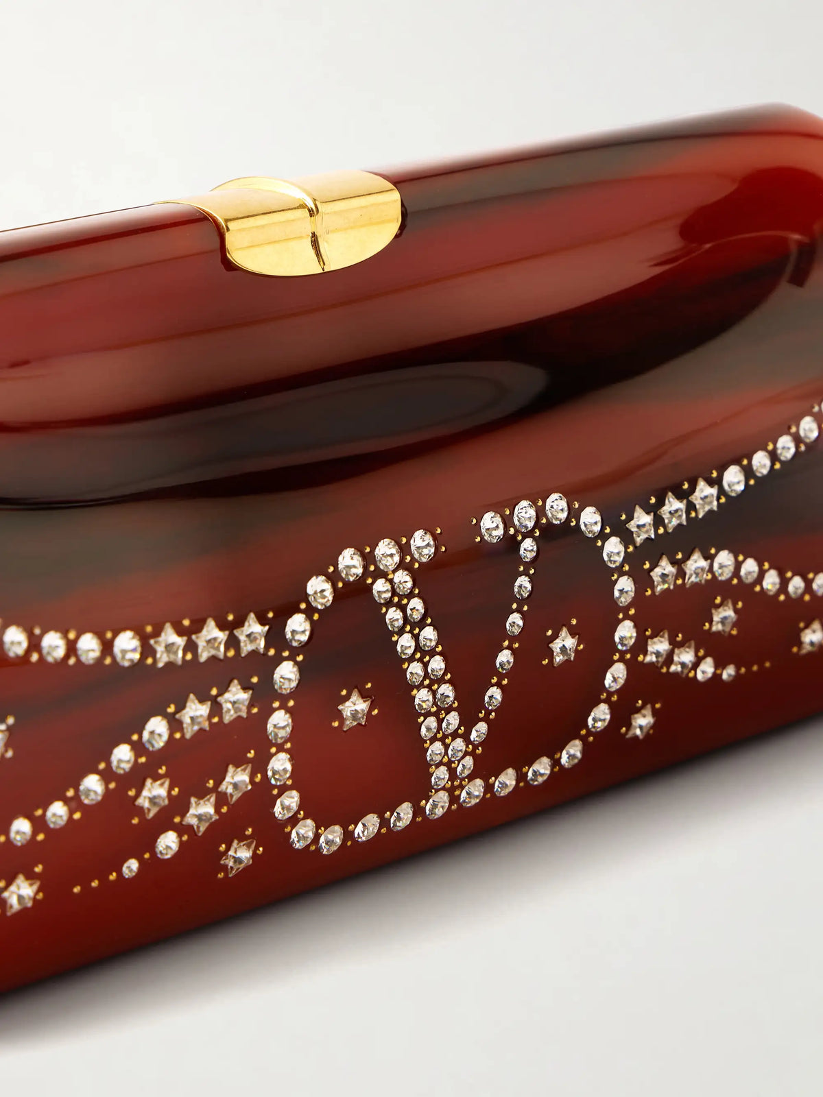 Pince Vlogo-embellished Resin Clutch