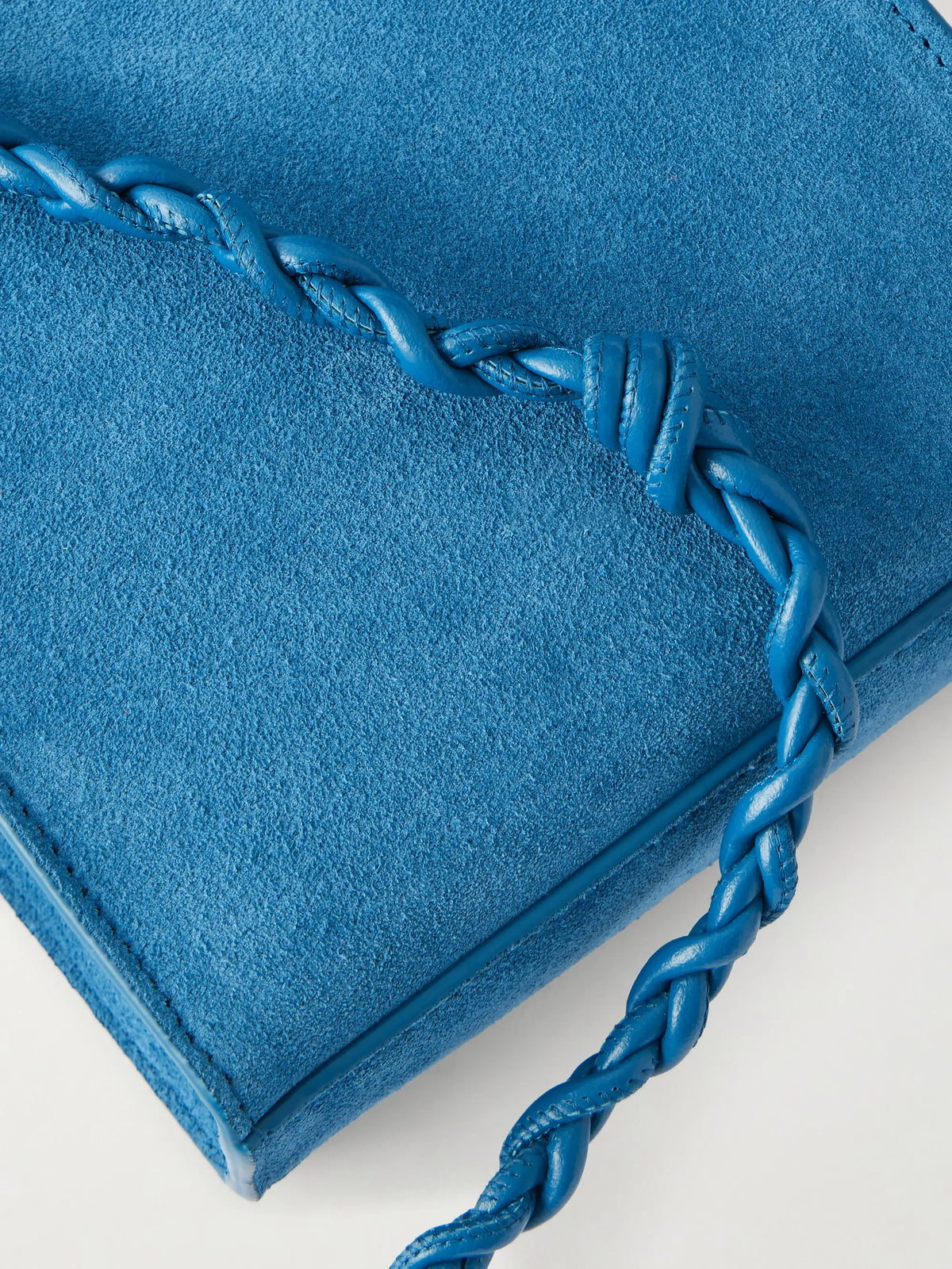 Tangle Small Leather-trimmed Suede Shoulder Bag