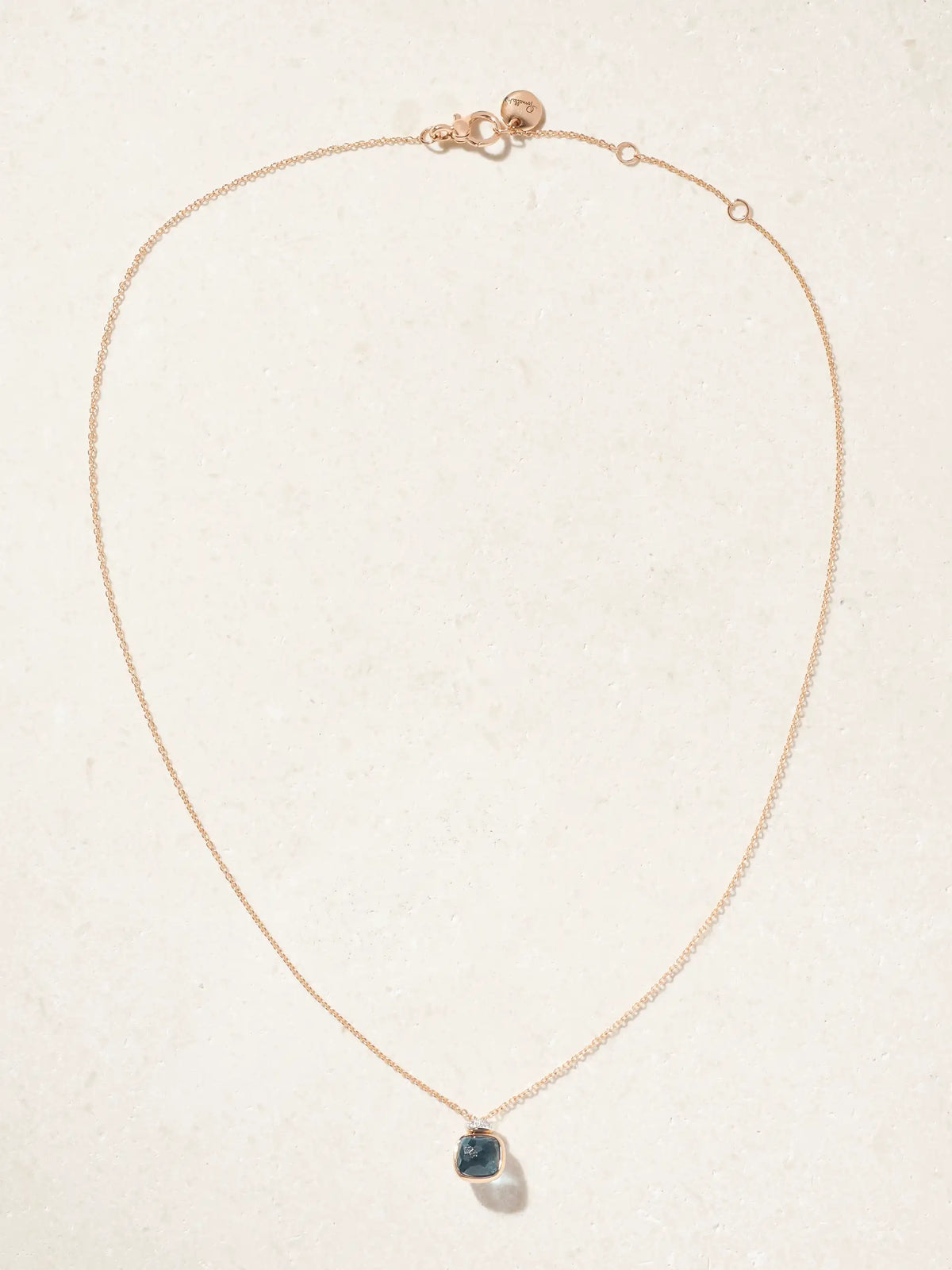 Nudo 18-karat Rose And White Gold, Topaz And Diamond Necklace