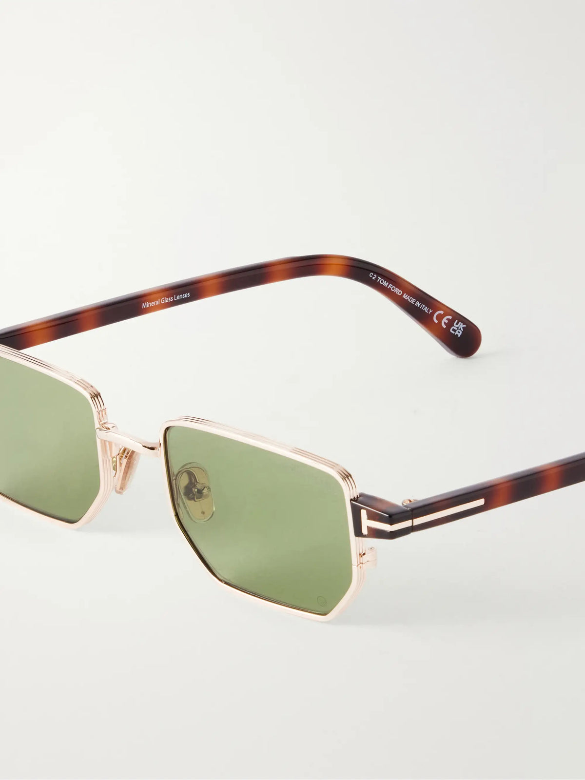 TOM FORD Liam-02 Square-frame Gold-tone Sunglasses