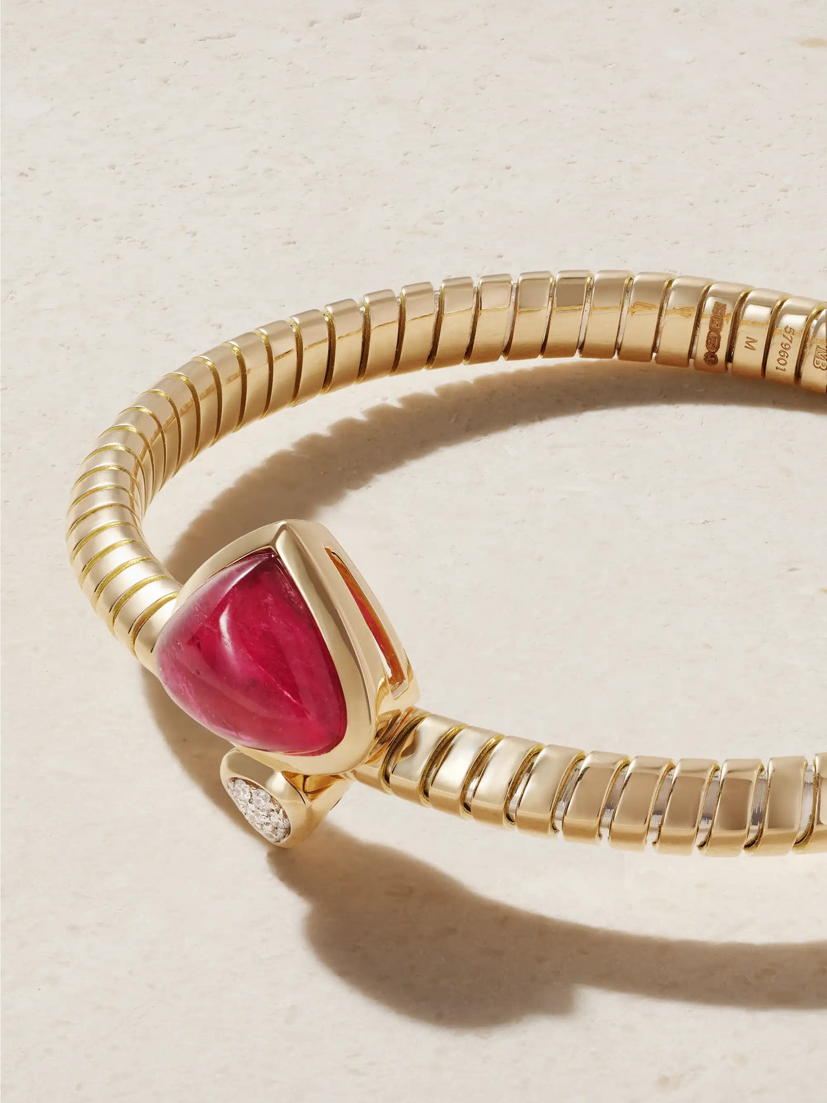 18-karat Gold Rubellite And Diamond Cuff