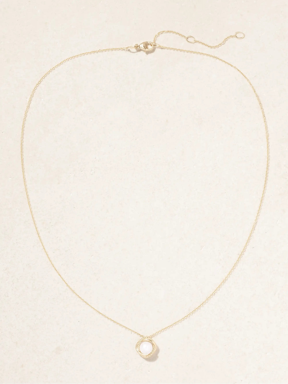 Infinity 18-karat Gold Pearl Necklace