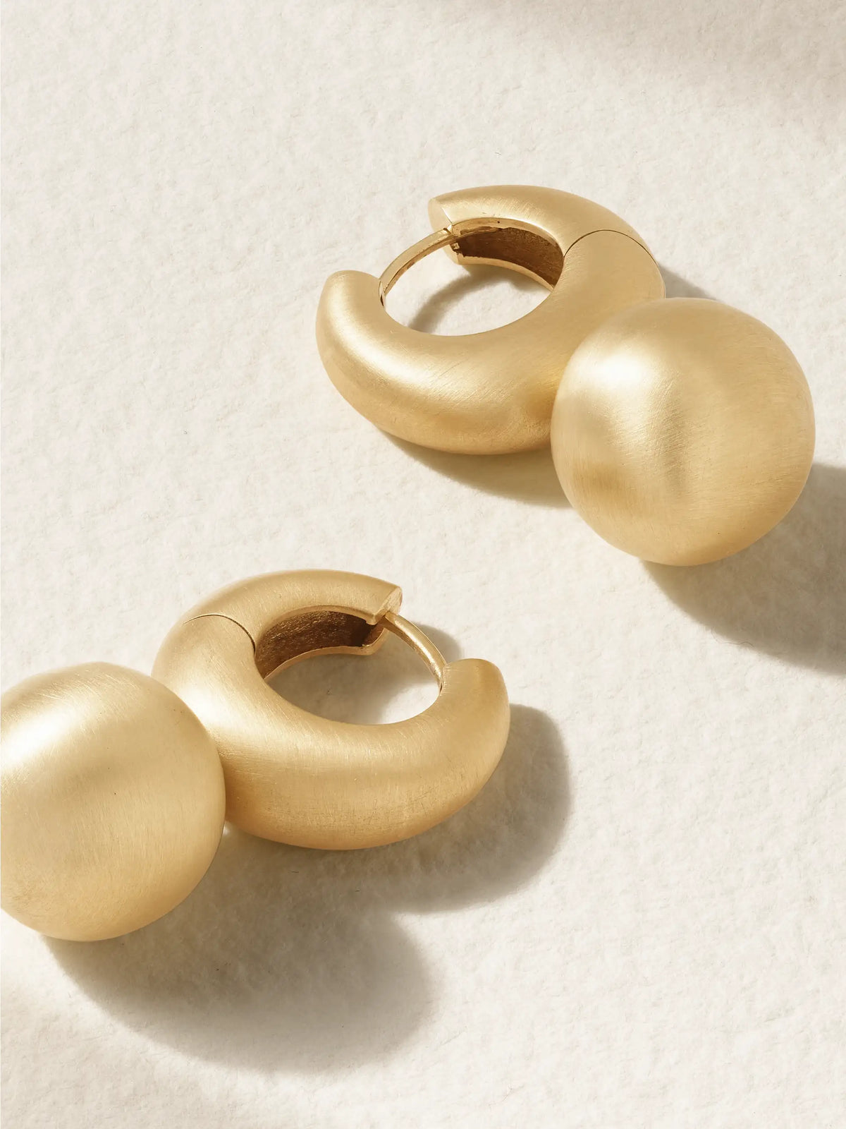Gumball Puffed Huggies 18-karat Gold Earrings