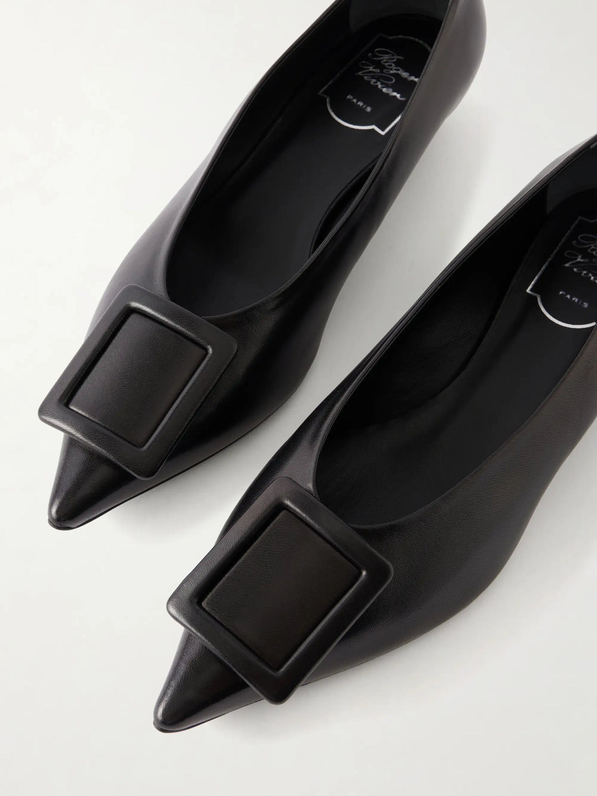 Pointy Covered Ballerina 25 Leather Ballet Flats