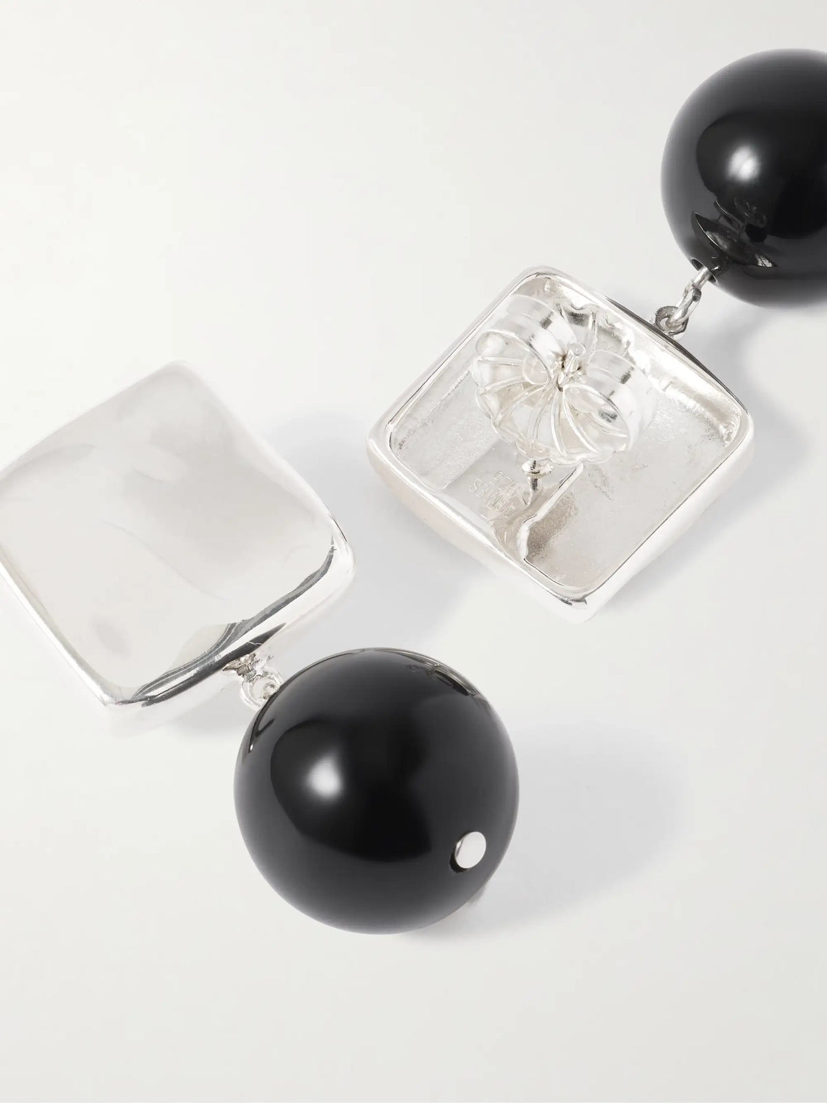 Luca Recycled Sterling Silver Onyx Earrings