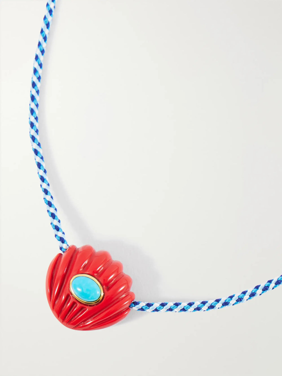 Kai Gold-plated Resin, Turquoise And Chord Necklace