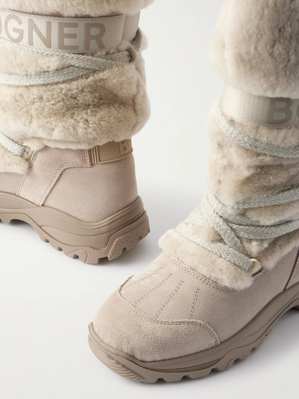 Alta Badia Shearling And Suede Ankle Boots