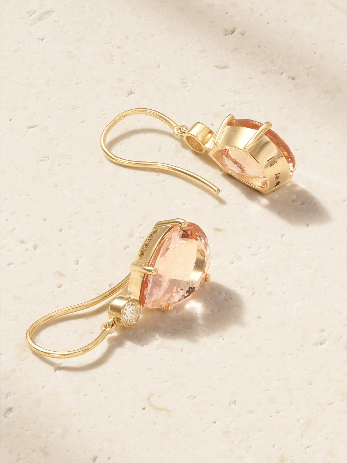 14-karat Gold, Morganite And Diamond Earrings