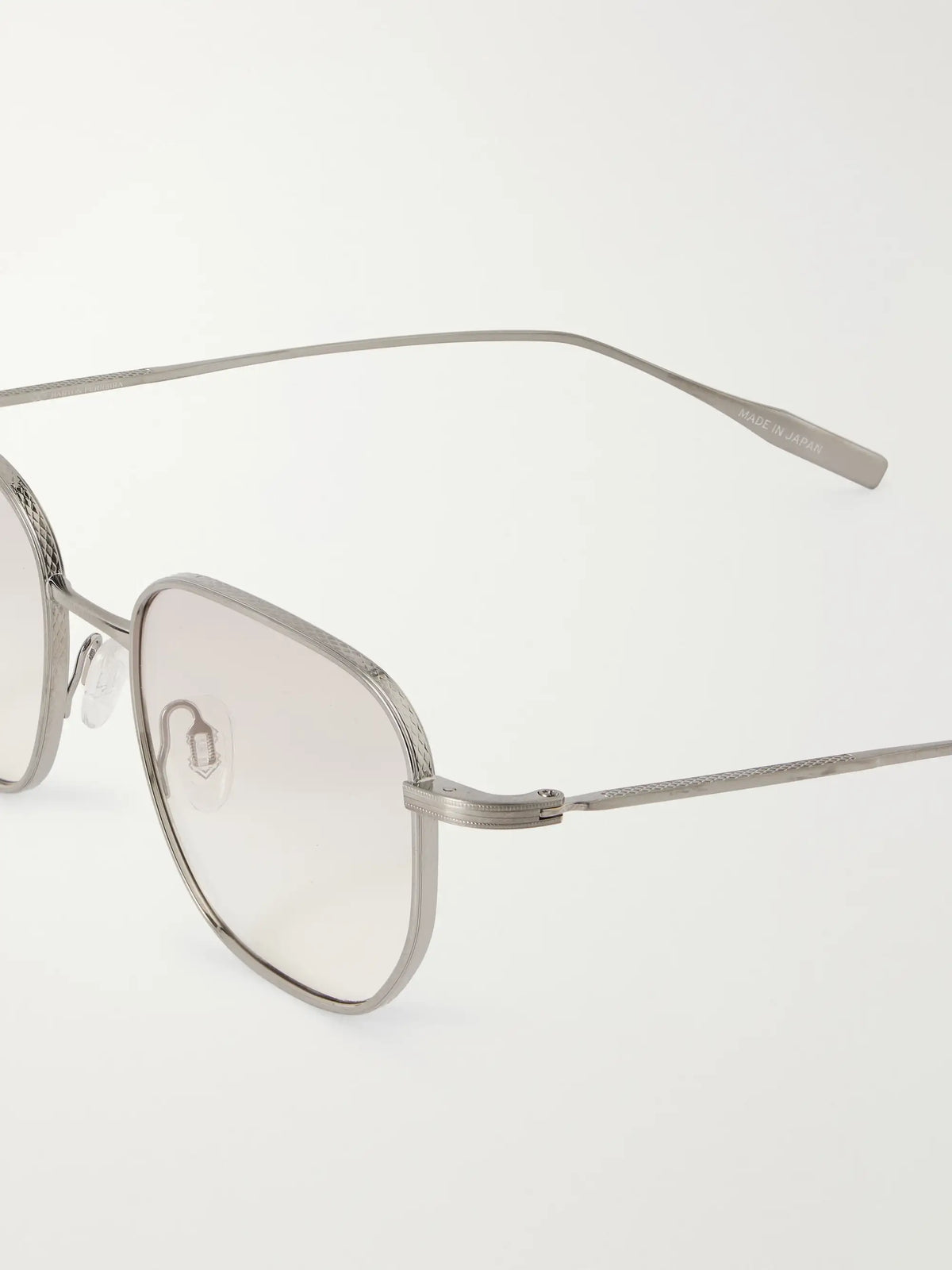 Revere Square-frame Gunmetal-tone Titanium Sunglasses