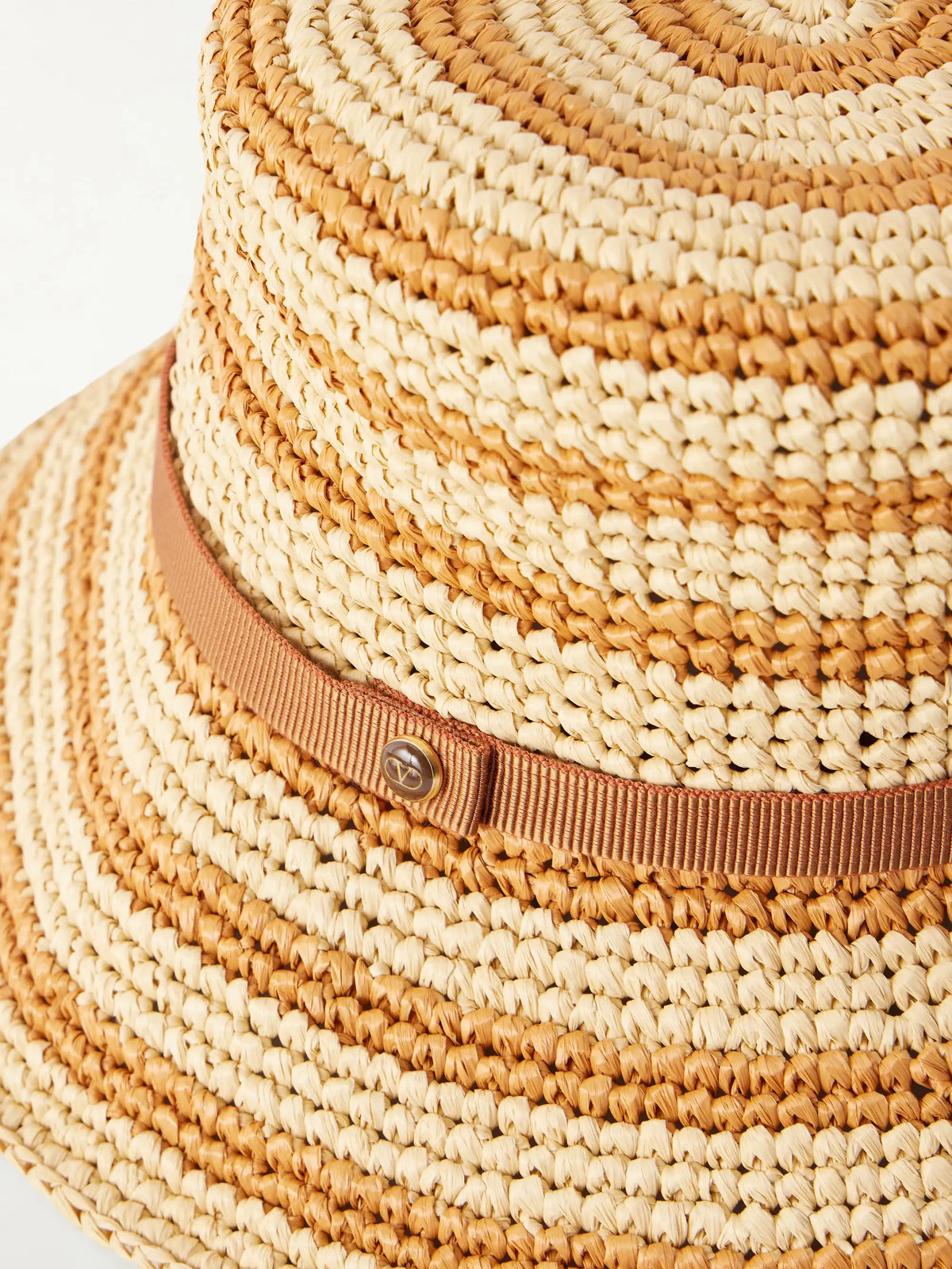 Vlogo Raffia-effect Bucket Hat