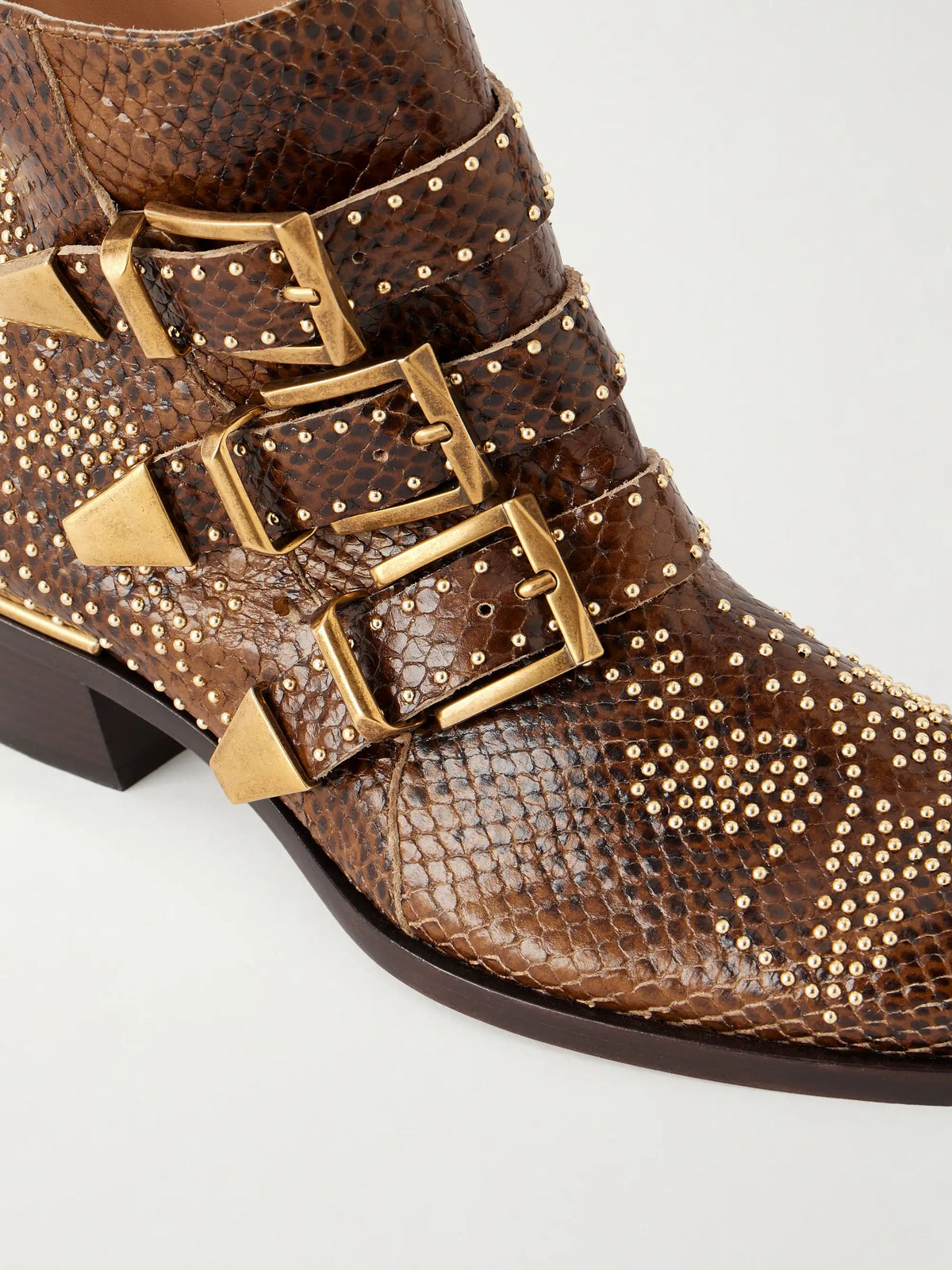 Susan Studded Leather Ankle Boots