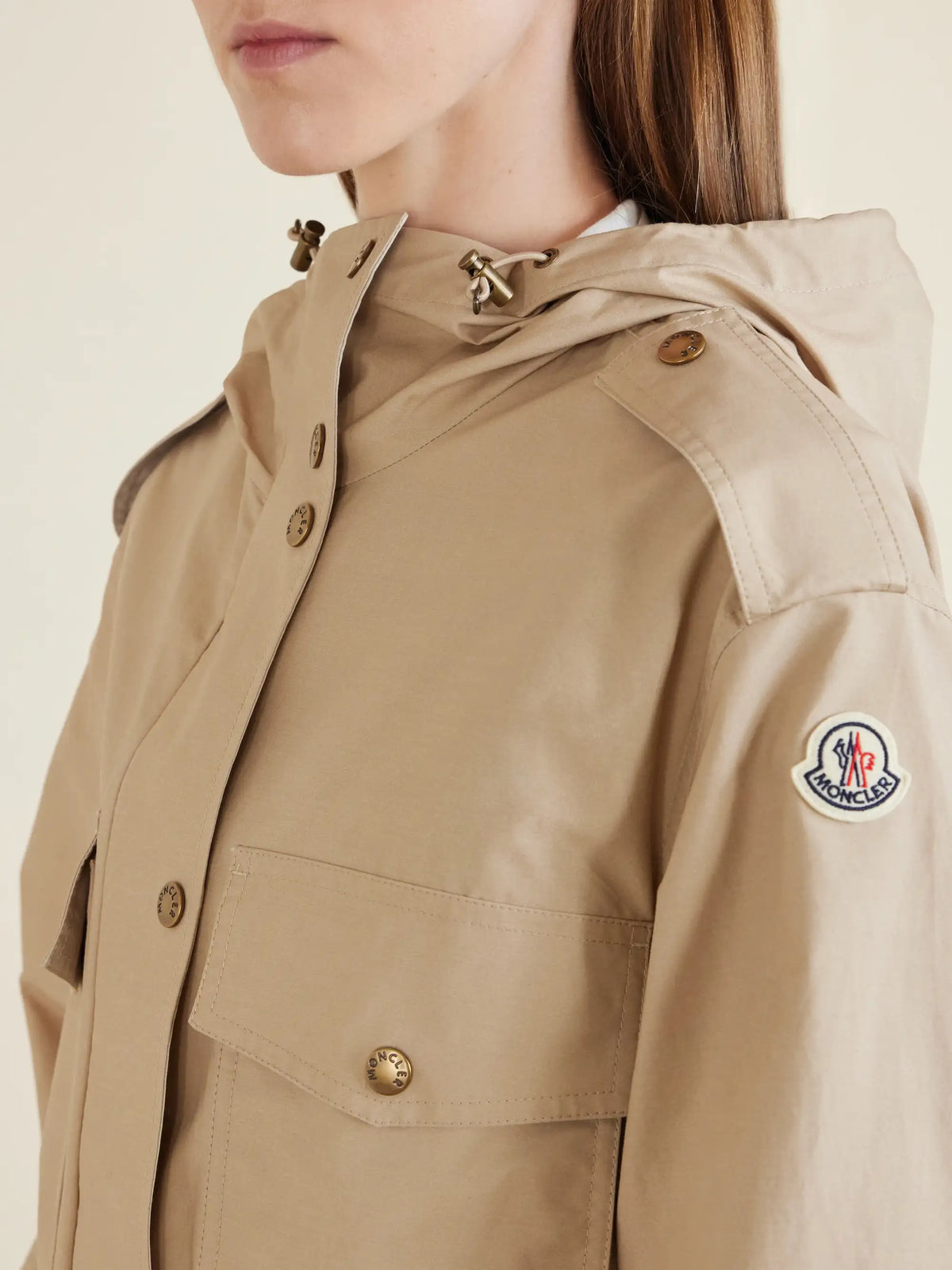 Carex Hooded Cotton-blend Poplin Cropped Jacket
