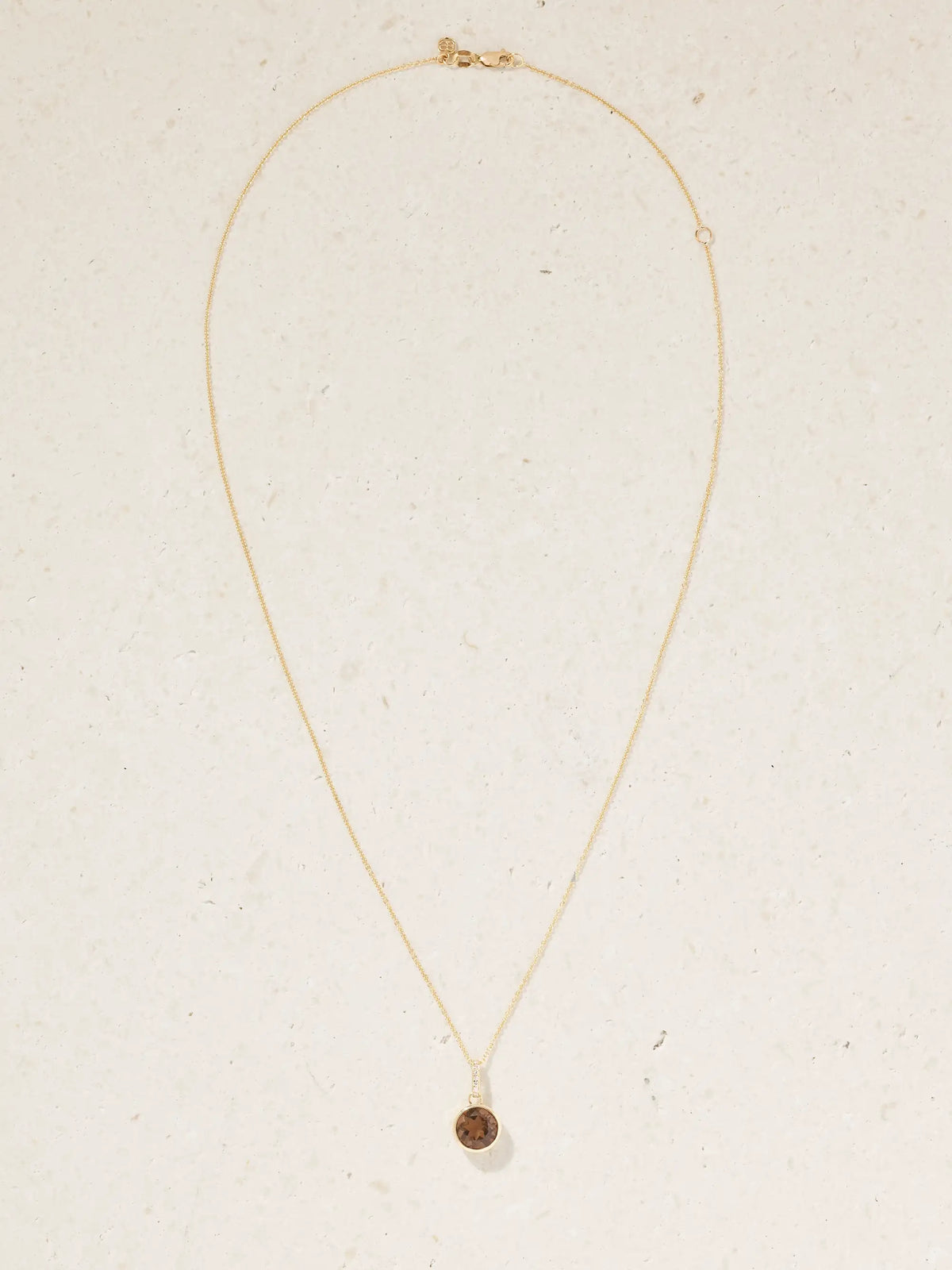 Icon Solitaire 14-karat Gold, Topaz And Diamond Necklace