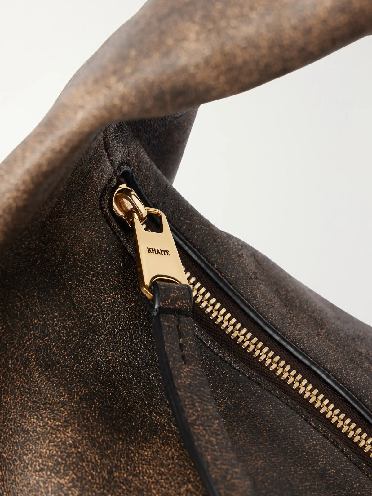 KHAITE Olivia Medium Distressed Leather Top-handle Bag