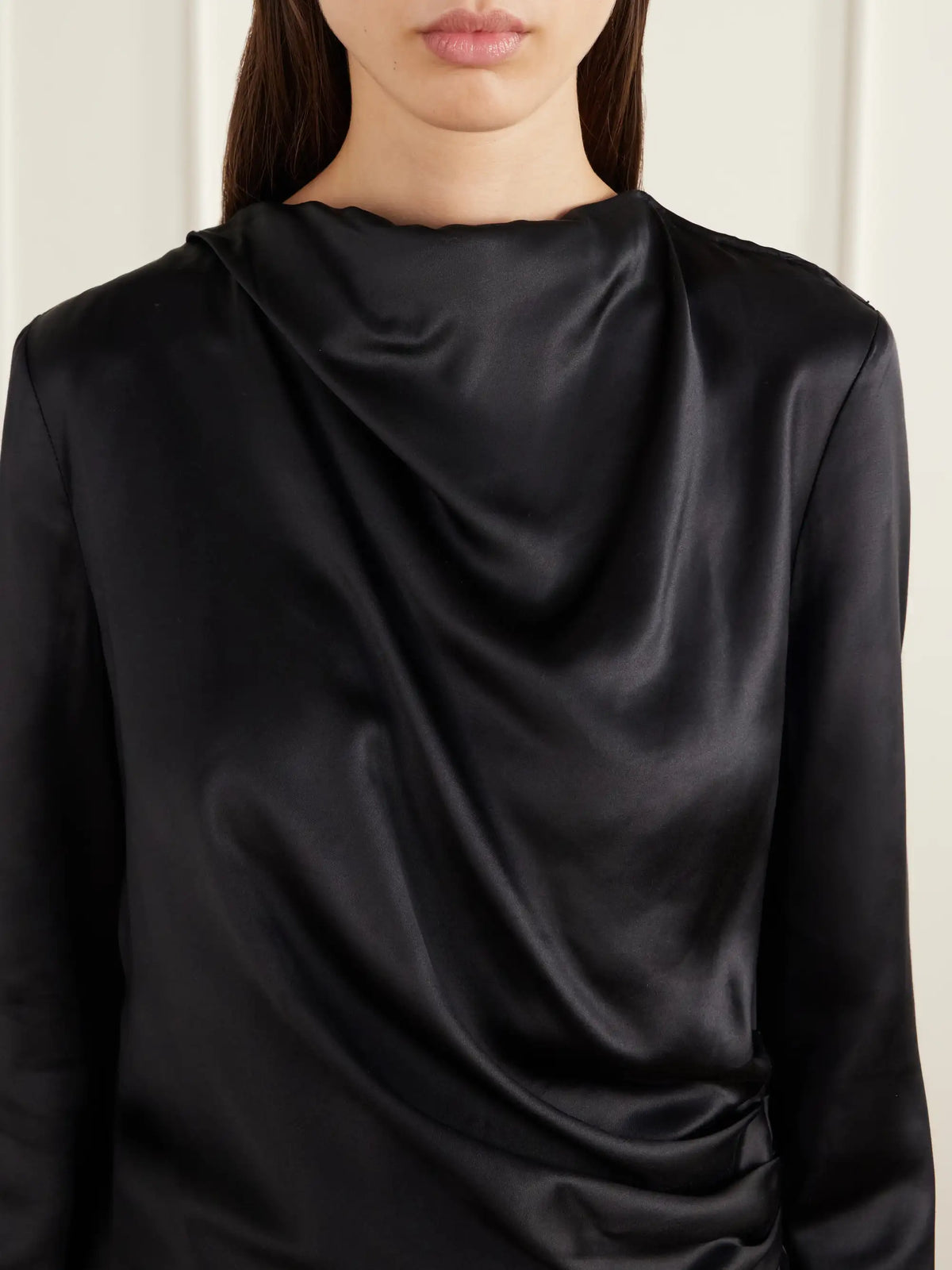 Loulou de Saison Anya Gathered Satin Blouse