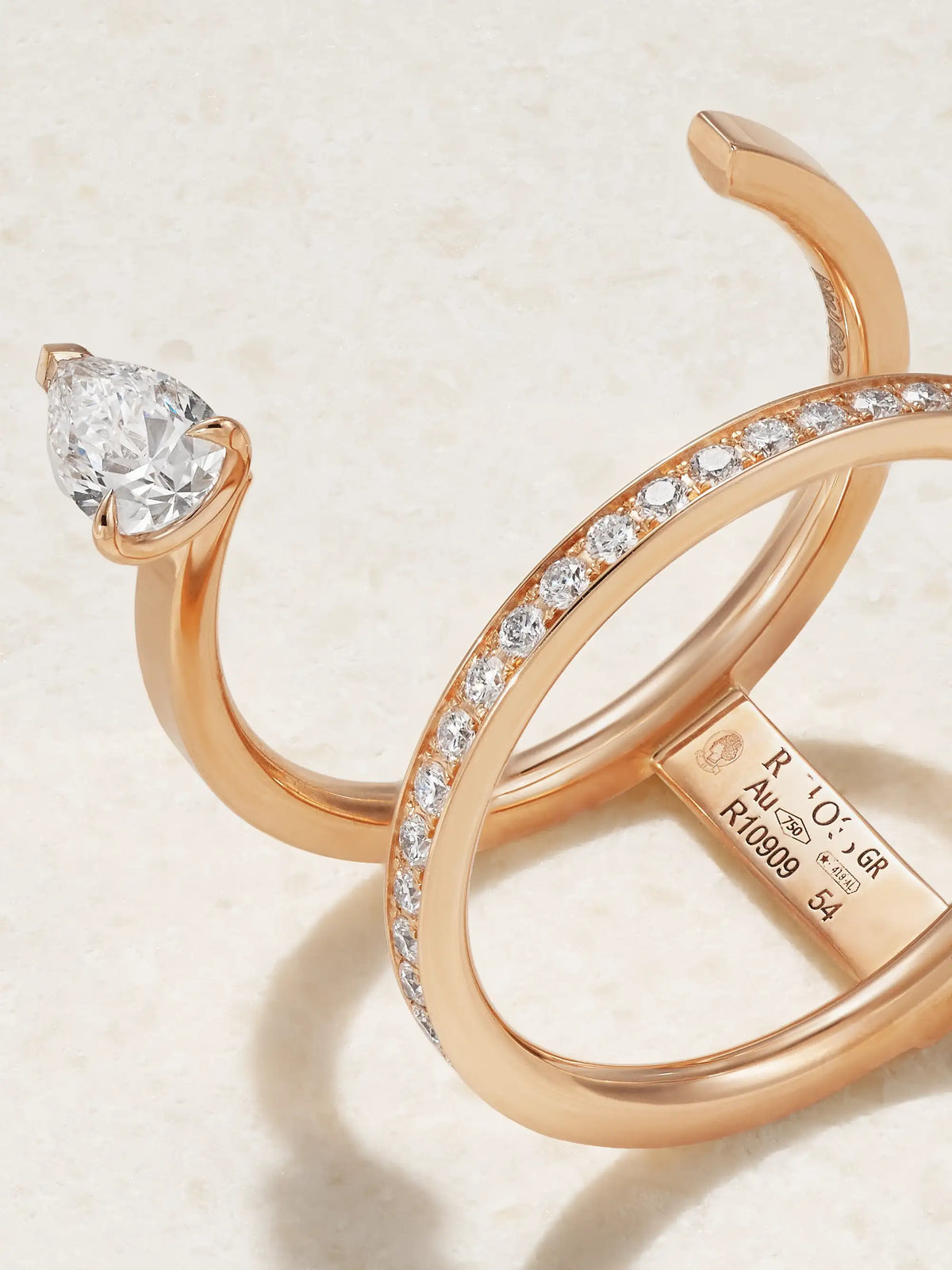 Serti Sur Vide 18-karat Rose Gold Diamond Ring