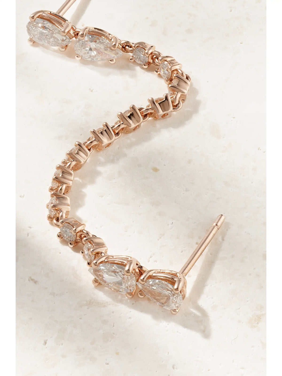 Daphne 18-karat Rose Gold Diamond Single Earring