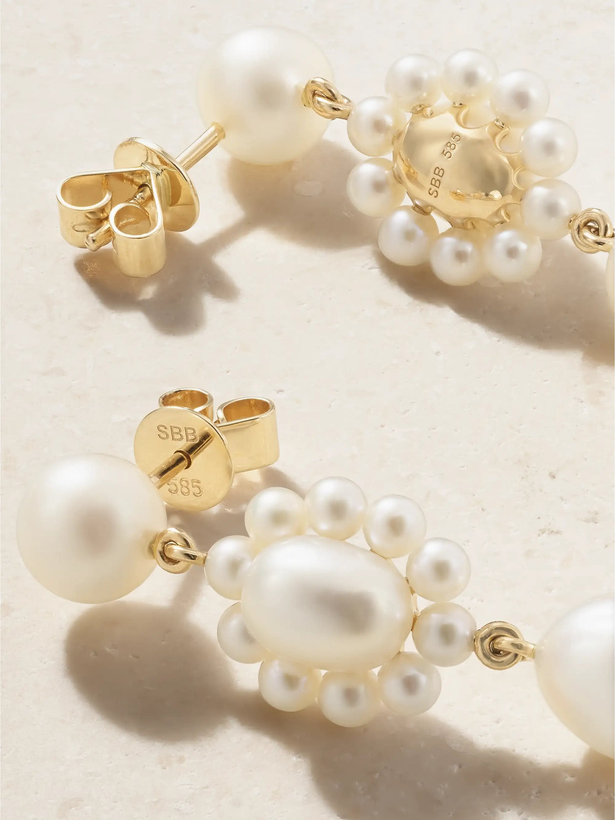 Amis Marguerite 14-karat Recycled Gold Pearl Earrings