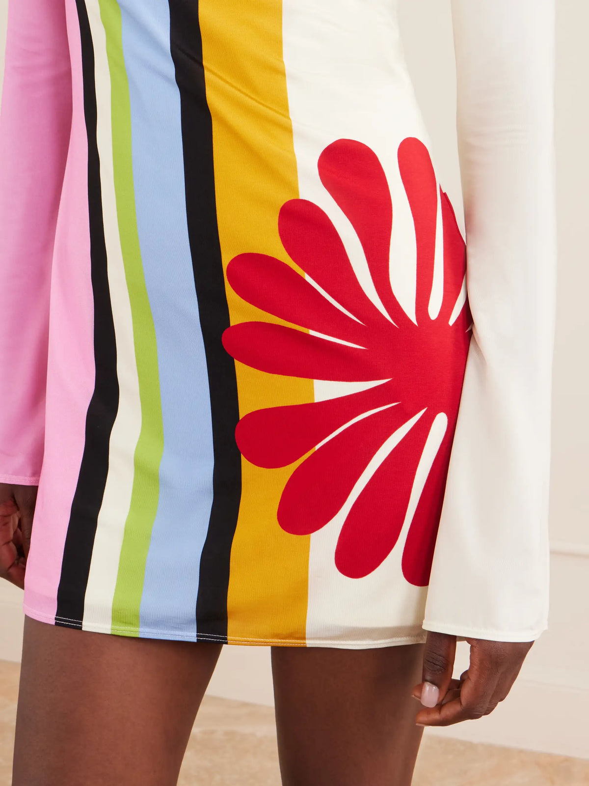 Cala de la Cruz Maisha Printed Stretch-jersey Mini Dress