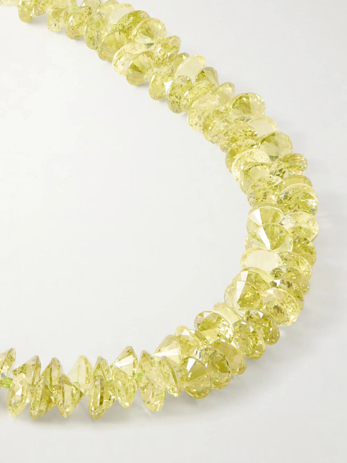 The Cubic Cluster Gold-tone Cubic Zirconia Beaded Necklace