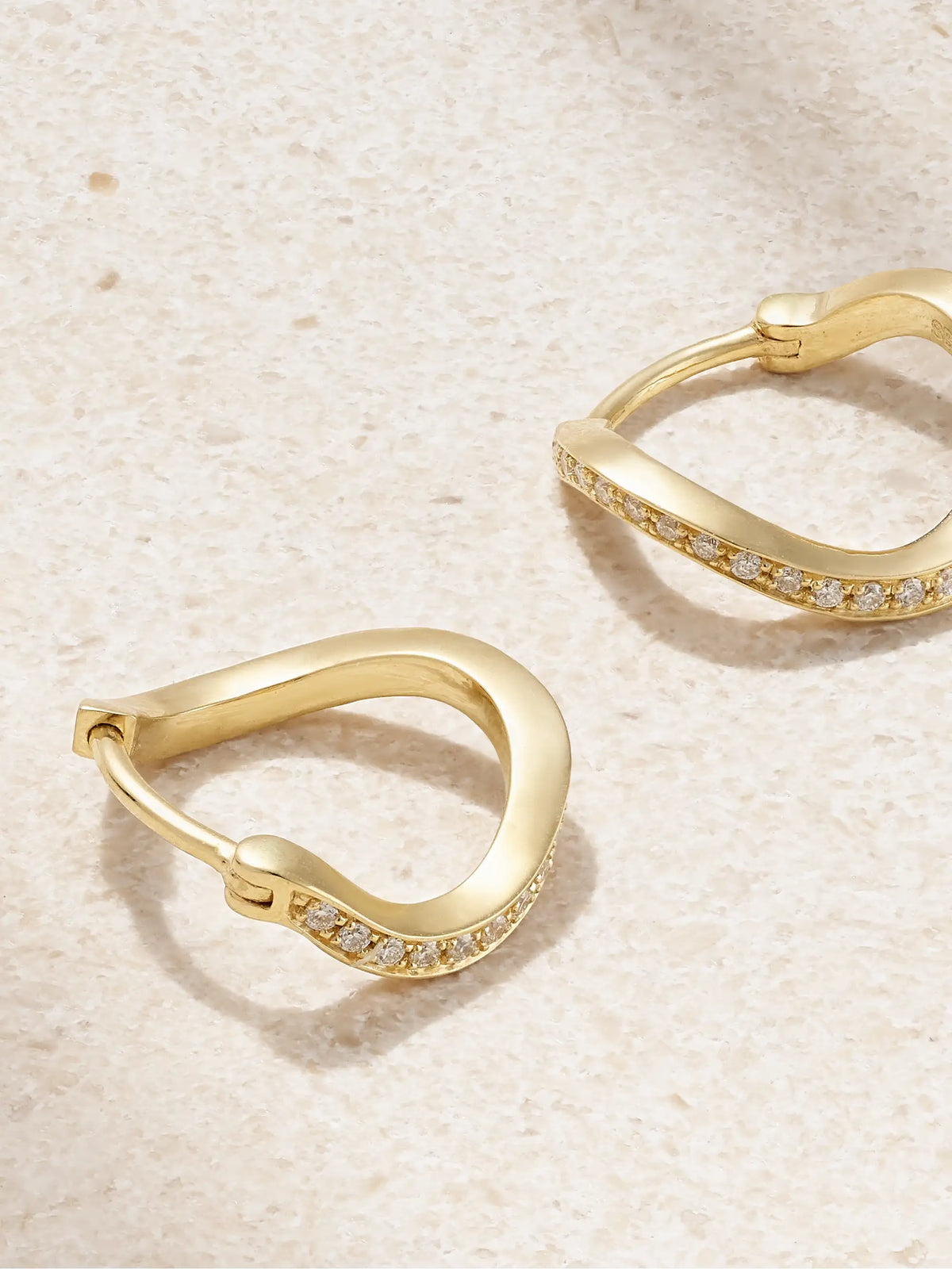 Daisy Ocean 18-karat Recycled Gold Diamond Hoop Earrings