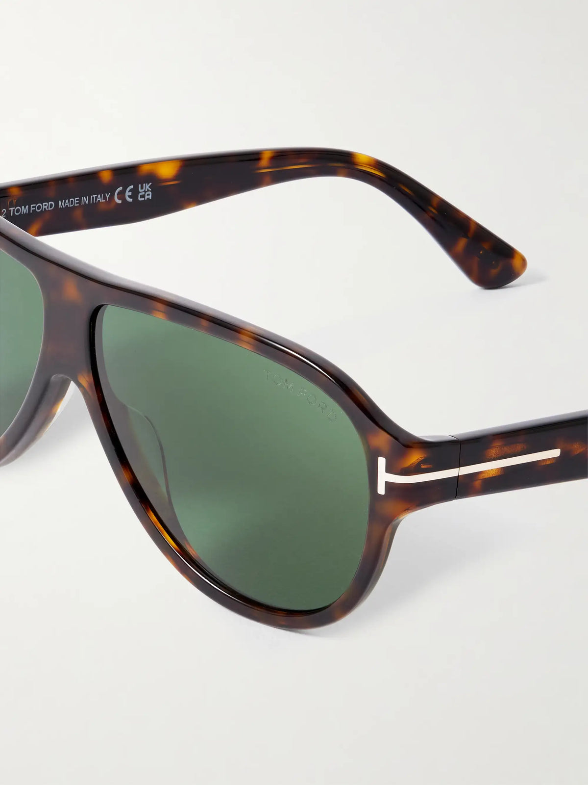 Samuele Aviator-style Tortoiseshell Acetate Sunglasses