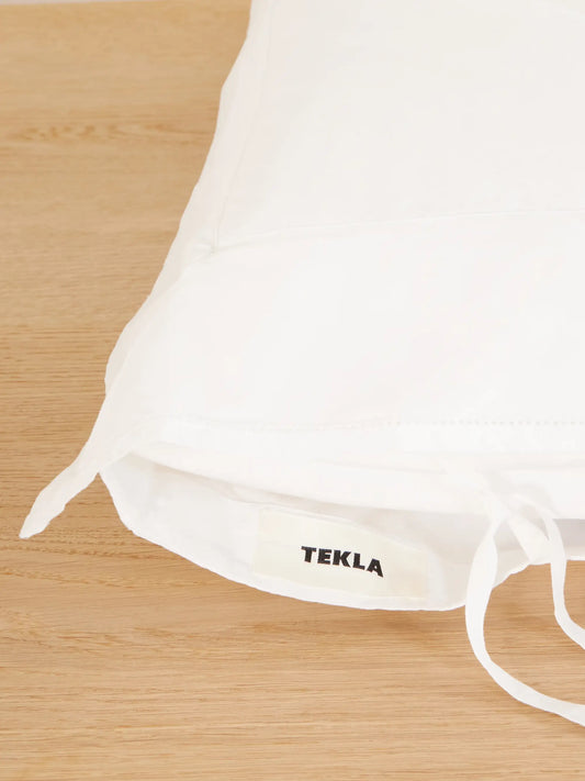 Odette Set Of Two Broderie Anglaise-trimmed Organic Cotton-percale Pillow Cases
