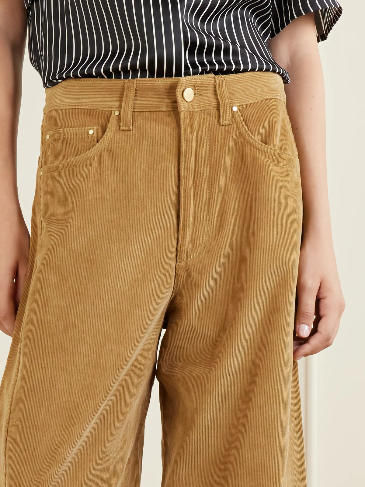 Maria McManus Crescent Corduroy Organic-cotton Wide-leg Pants