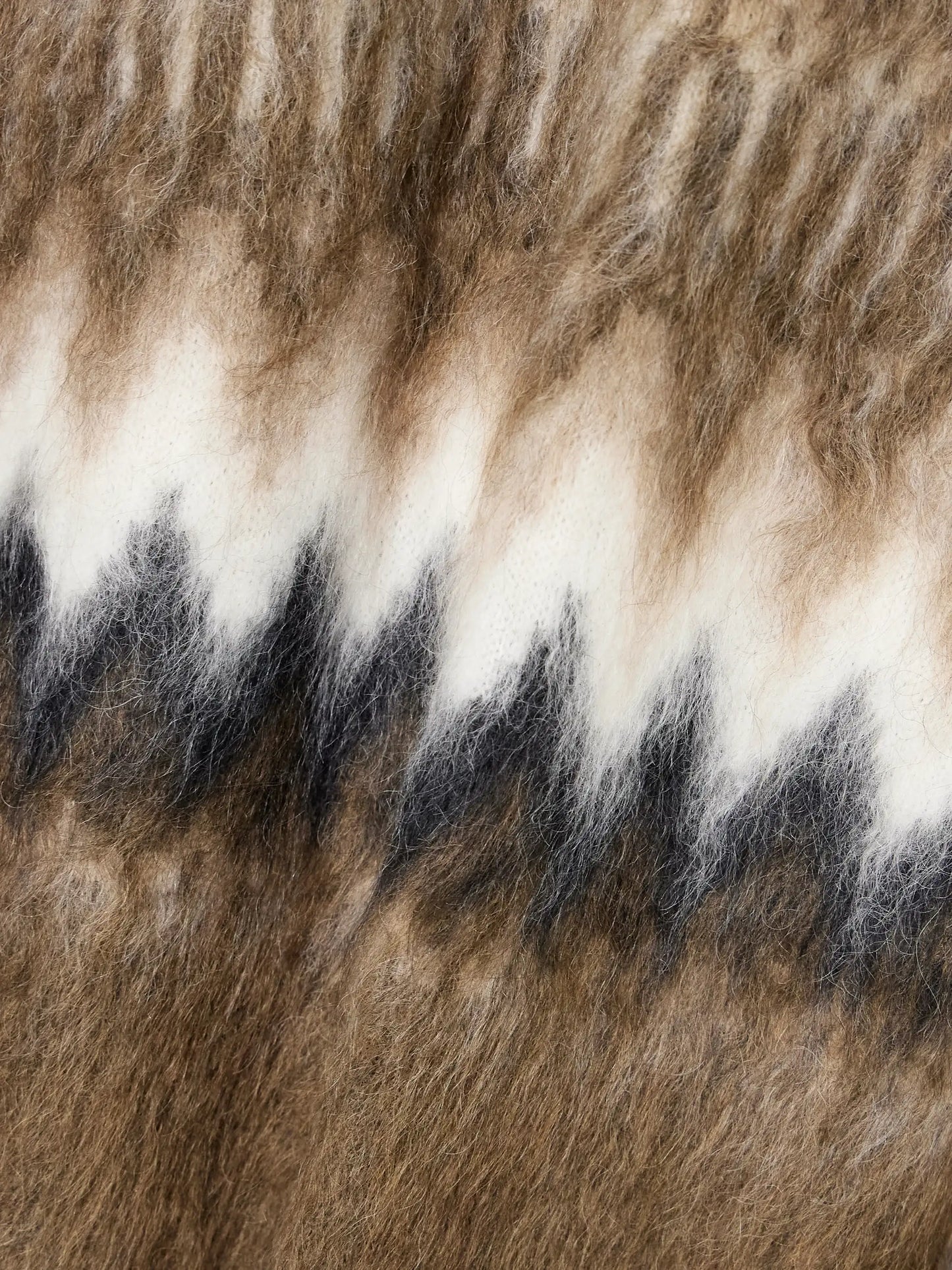 Cropped Brushed Intarsia-knit Turtleneck Sweater