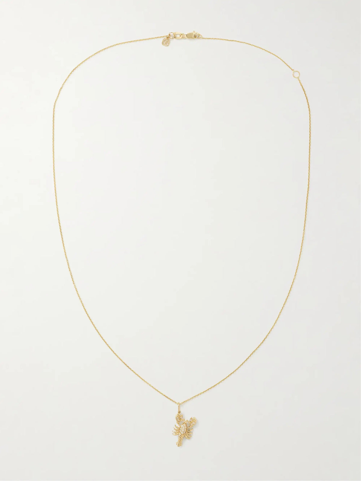 Lobster 14-karat Gold Diamond Necklace