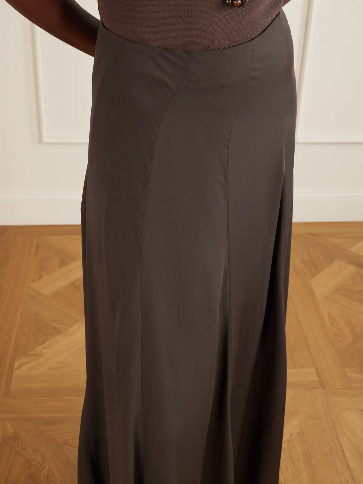 Ruohan Aeris Pleated Silk-crepe Midi Skirt
