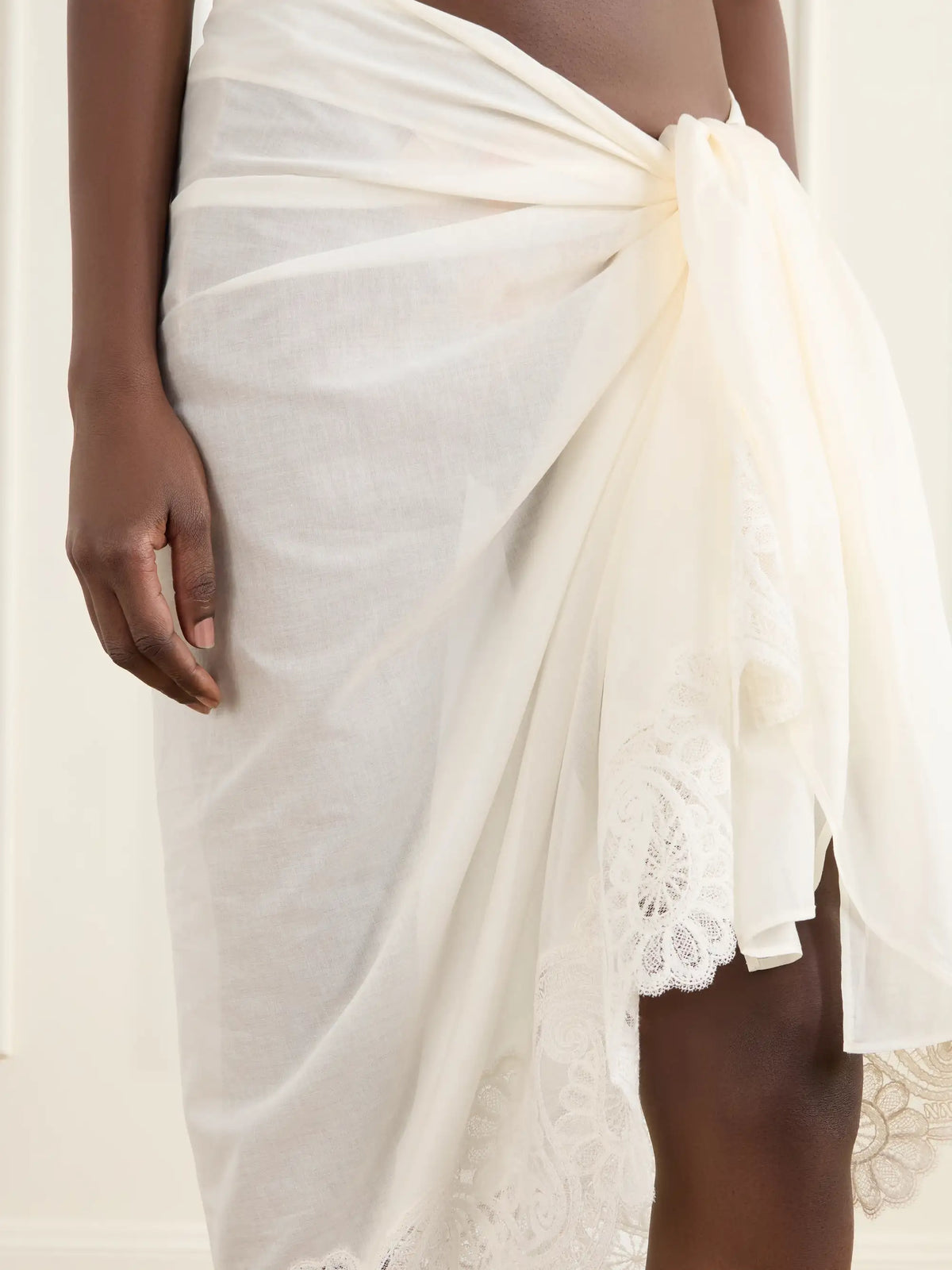 Zimmermann Lace-trimmed Cotton Pareo
