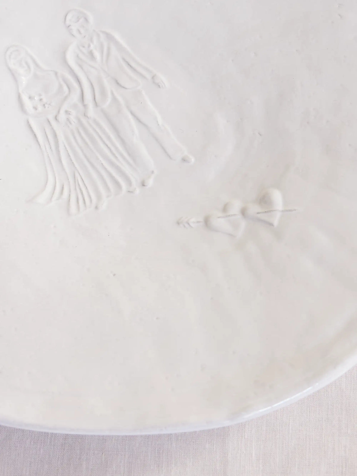 Wedding Engraved Ceramic Platter