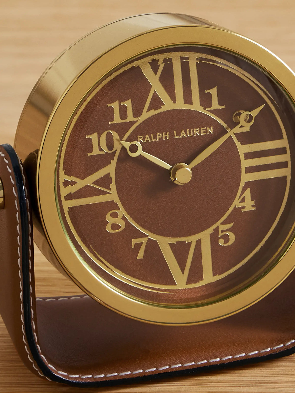 + Chelsea Clock Brennan Gold-tone And Leather Clock