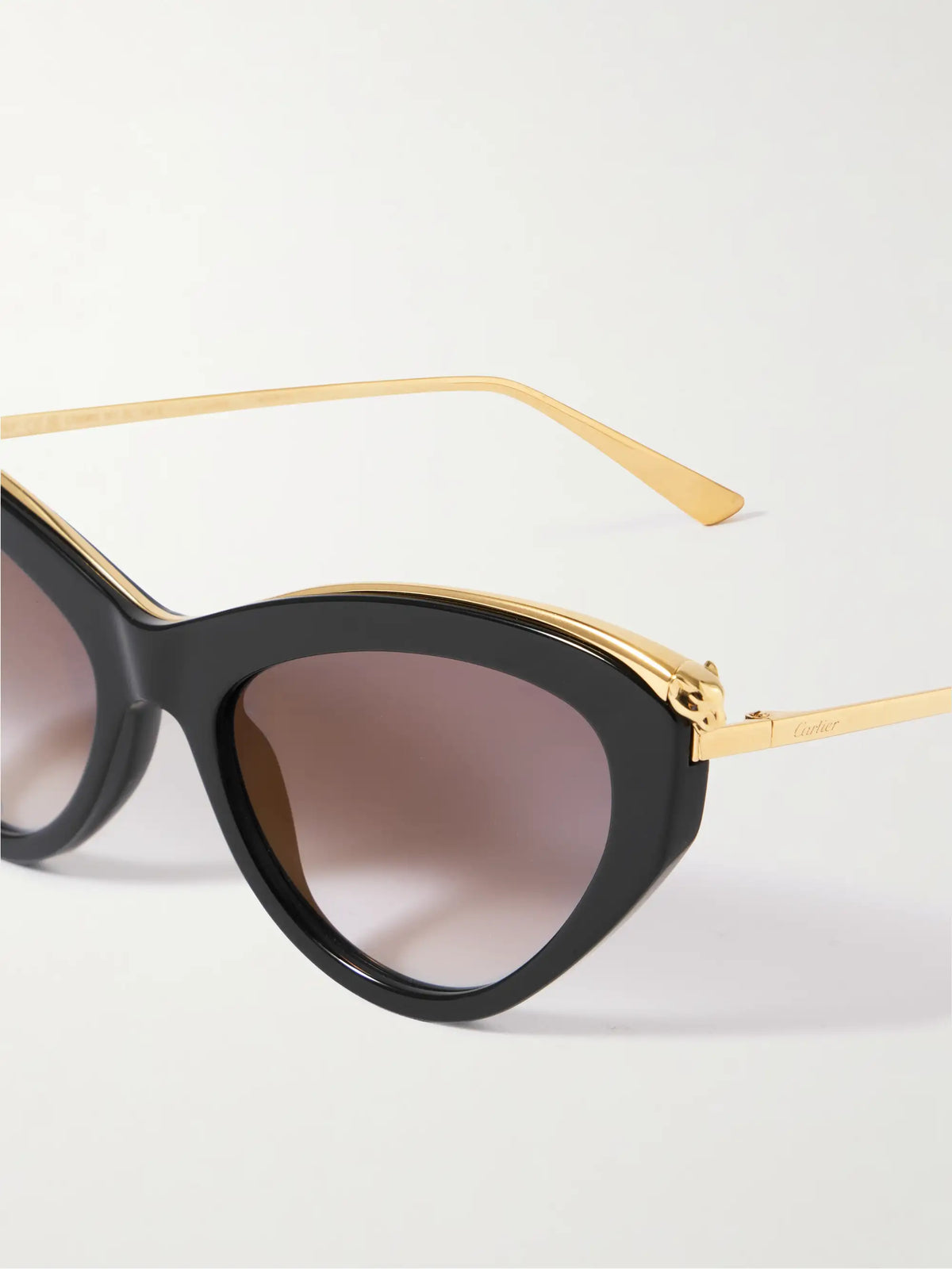 Panthère Classic Cat-eye Acetate And Gold-tone Sunglasses