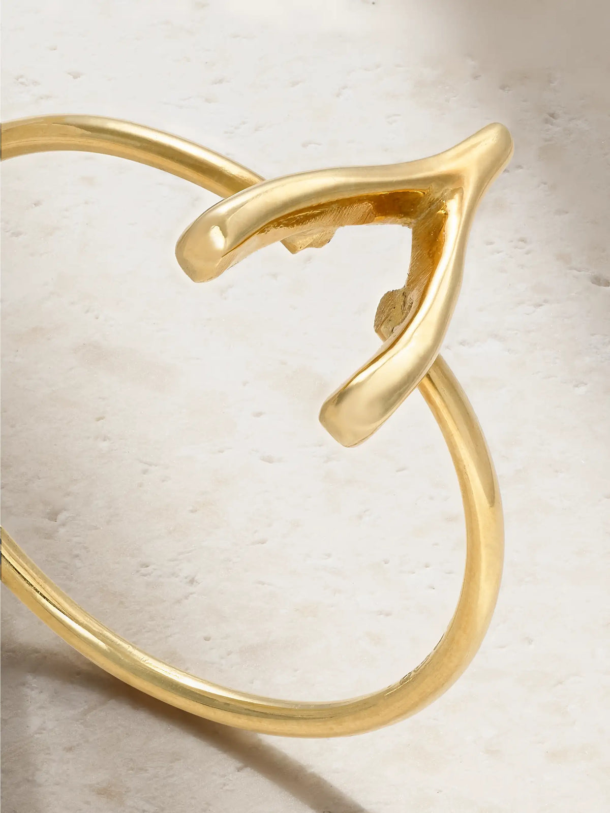 Mini Wishbone 18-karat Gold Ring