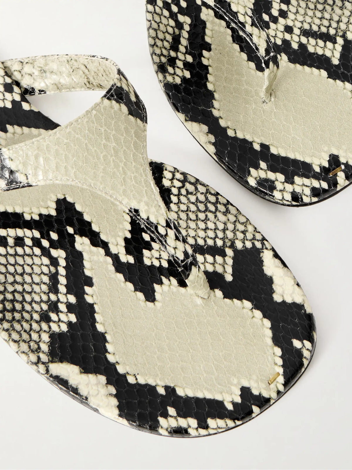 Archer Snake-effect Leather Sandals