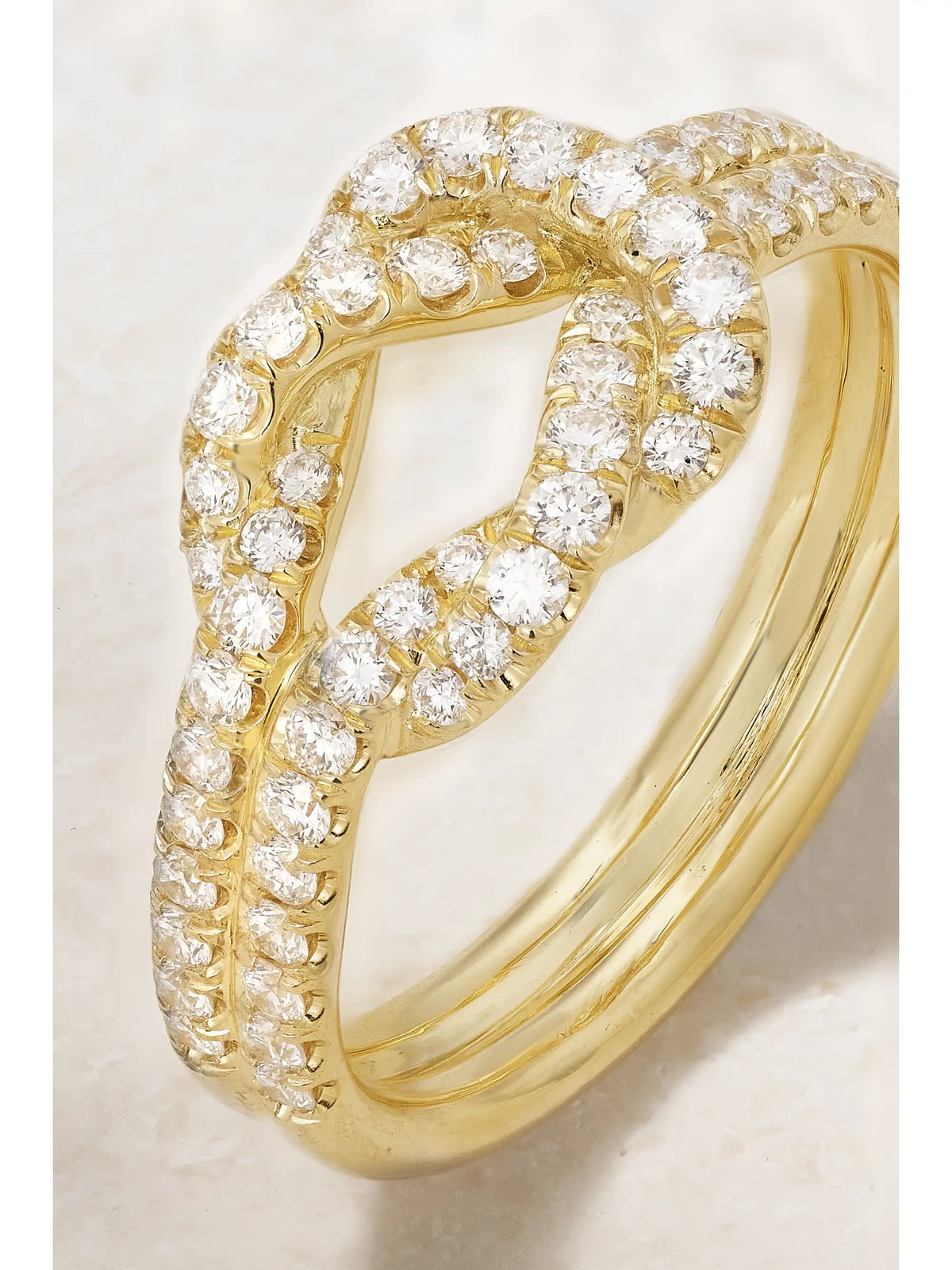 Knot 18-karat Gold Diamond Ring