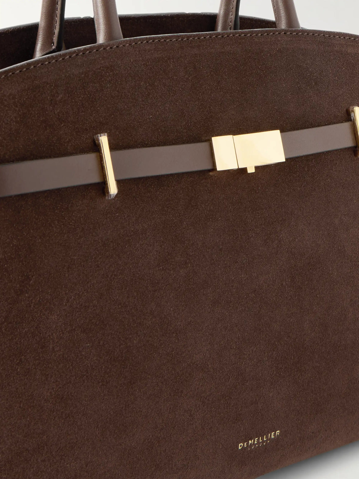 The Hudson Midi Leather-trimmed Suede Tote