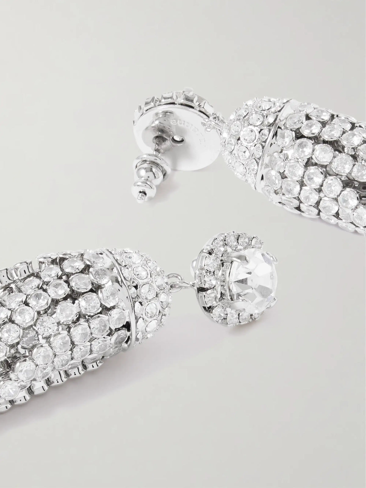 Silver-tone Crystal Earrings