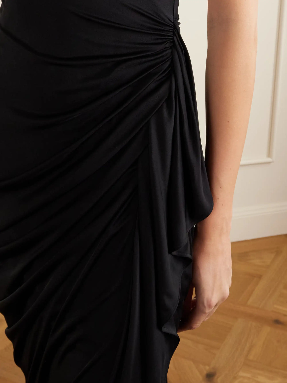 Versace Draped Jersey Gown