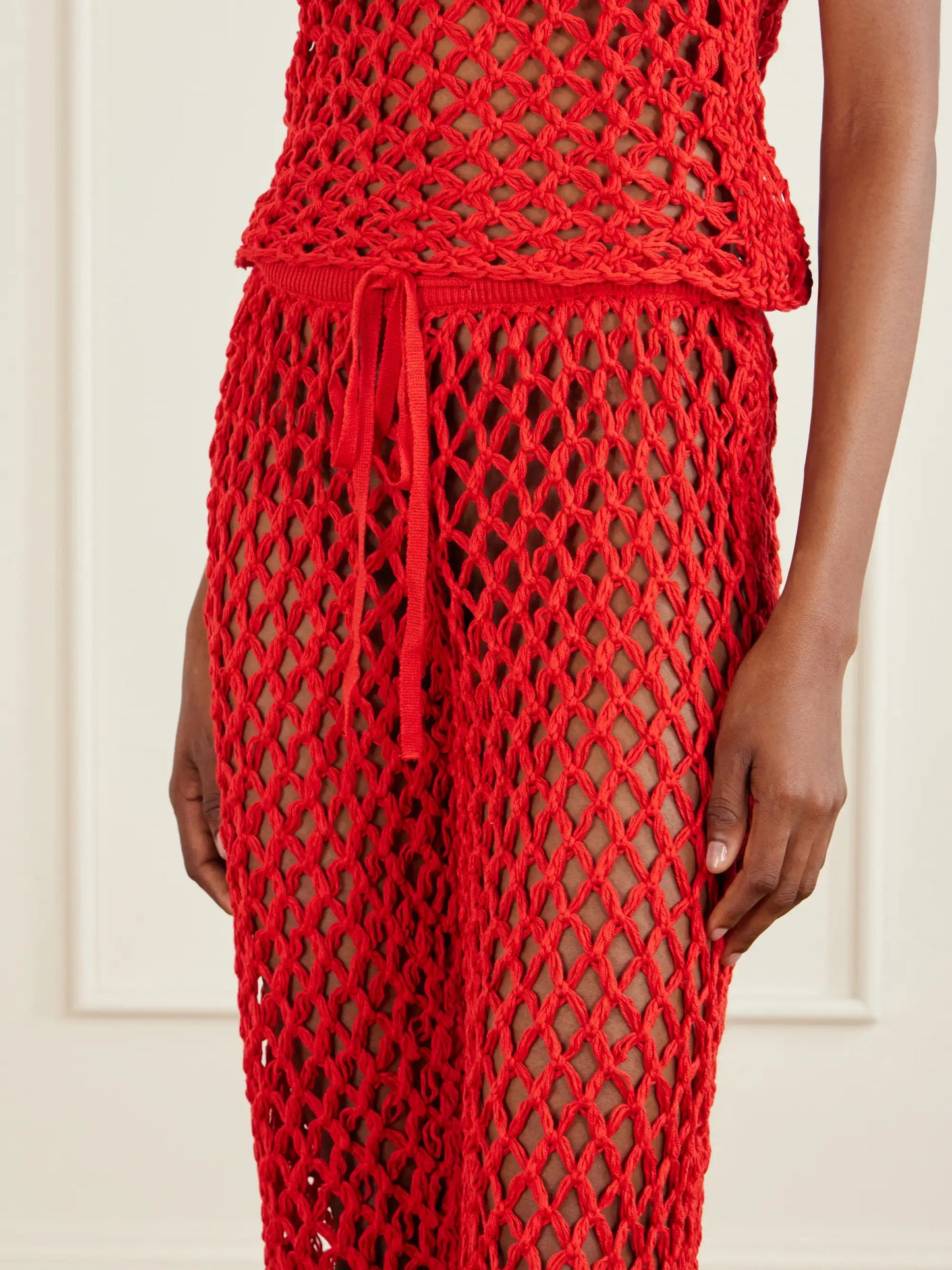 Clara Crocheted Straight-leg Pants