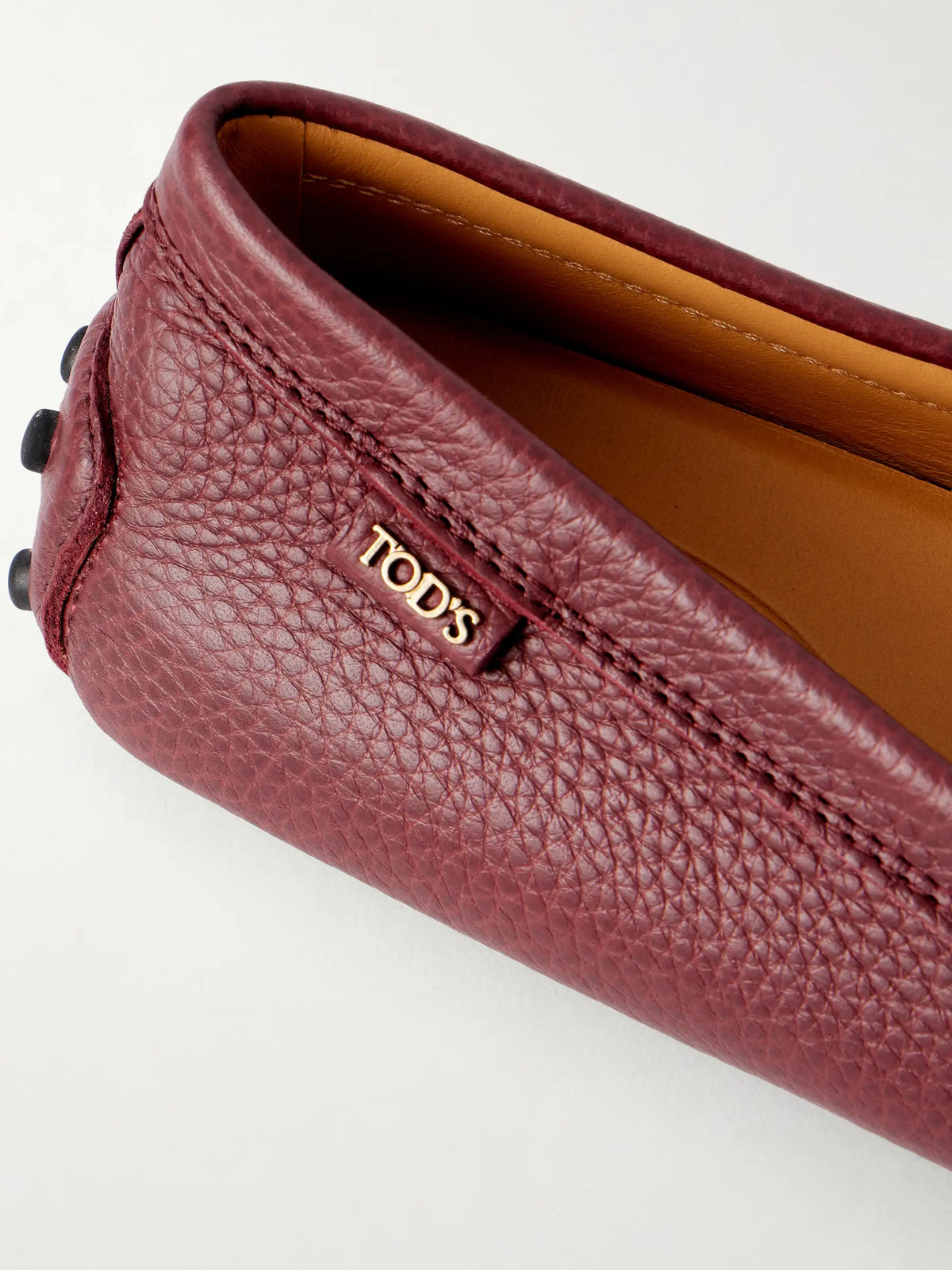 Gommino Textured-leather Loafers