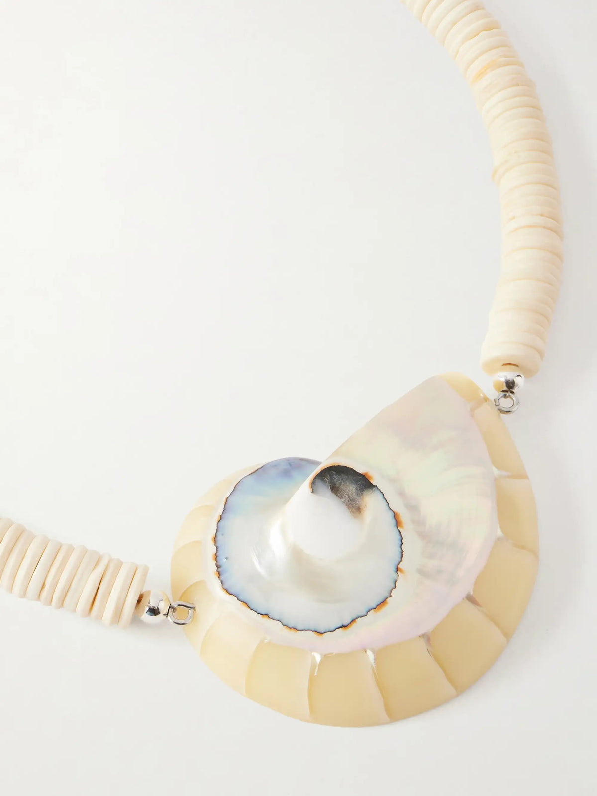 Exclusive Odessa Silver-tone Shell Beaded Necklace