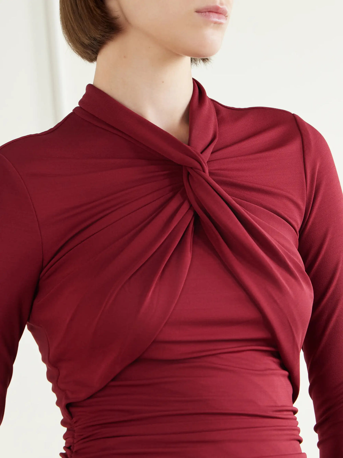 Carolina Herrera Twisted Stretch-jersey Midi Dress