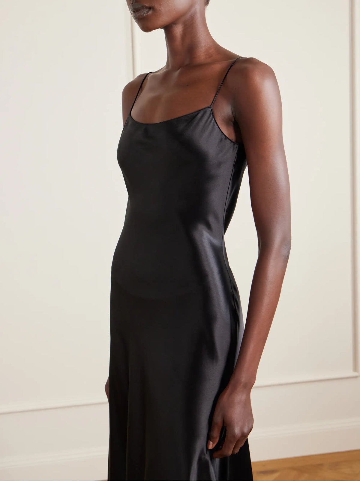 Draped Silk-satin Gown