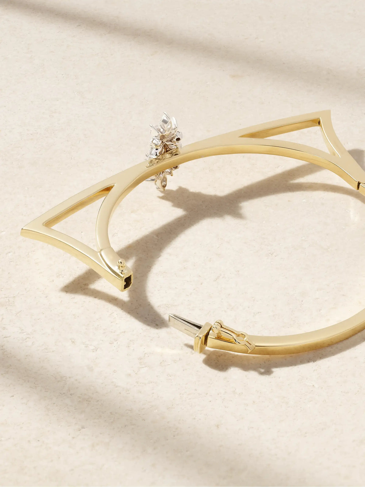 Strada 18-karat Yellow And White Gold Diamond Bangle
