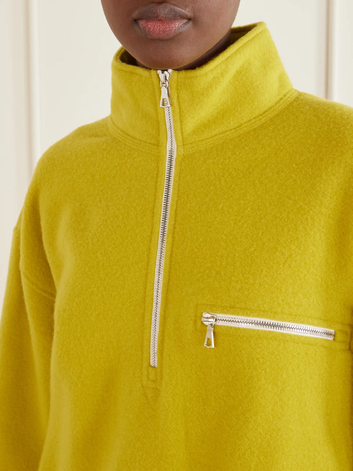 RIER Polar Wool-fleece Half-zip Sweatshirt